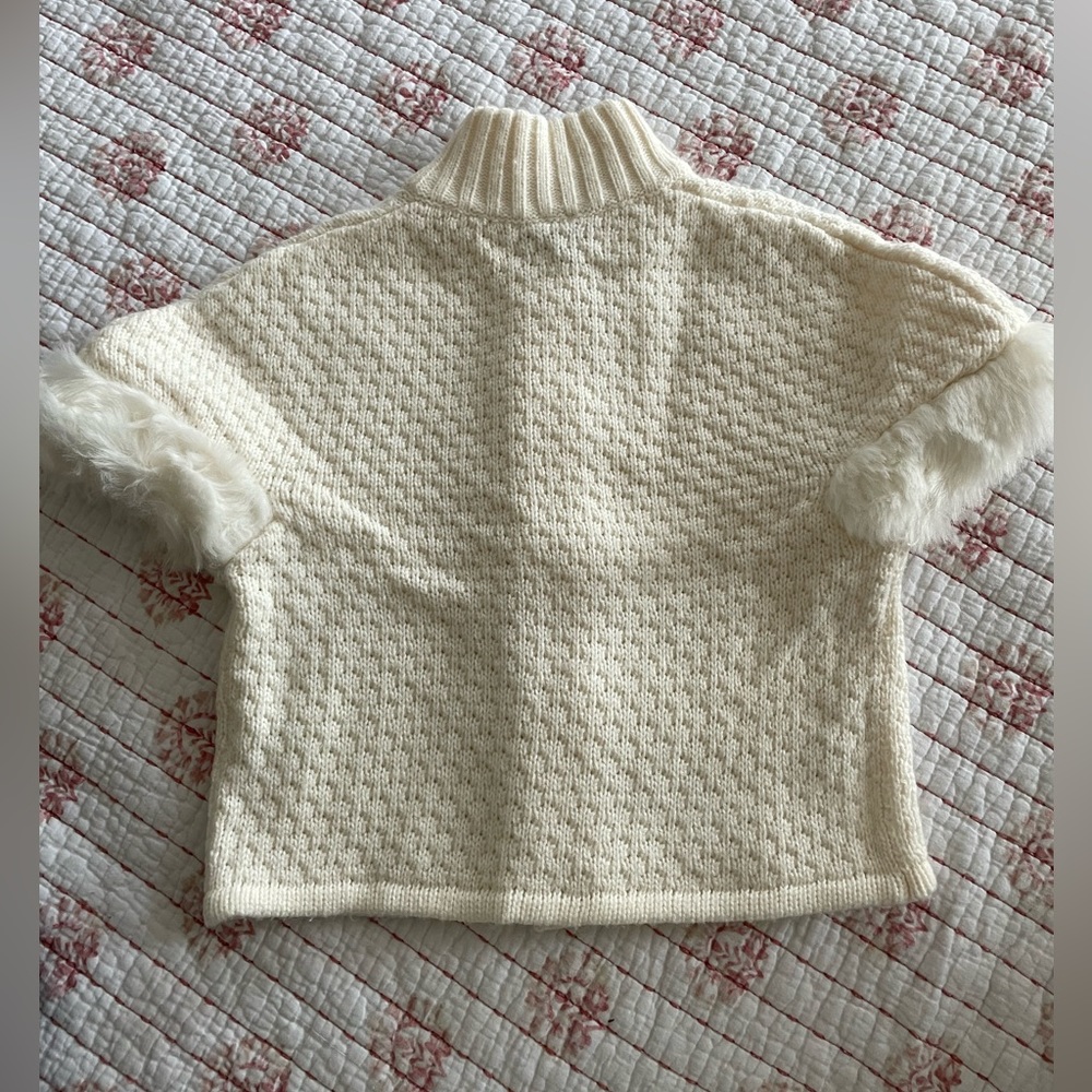 Cream knit Janie and Jack toddler girls sweater